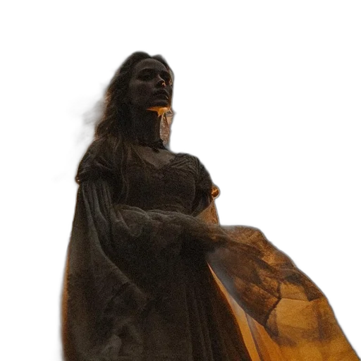 dress, staff, mask, crown transparent PNG cut-out