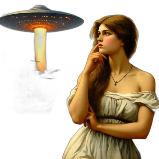 dress, jewelry, staff, hat transparent PNG cut-out