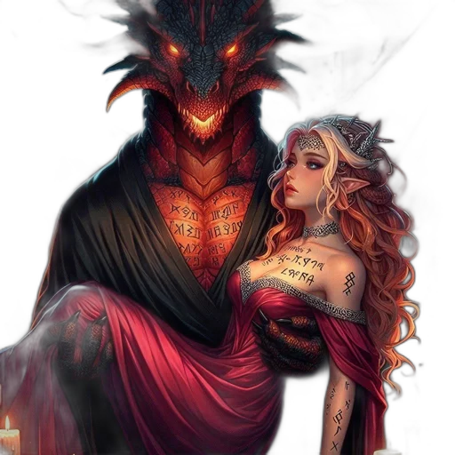 dragon, mask, dress, fantasy art transparent PNG cut-out