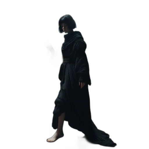 dress, jacket, mask, staff transparent PNG cut-out