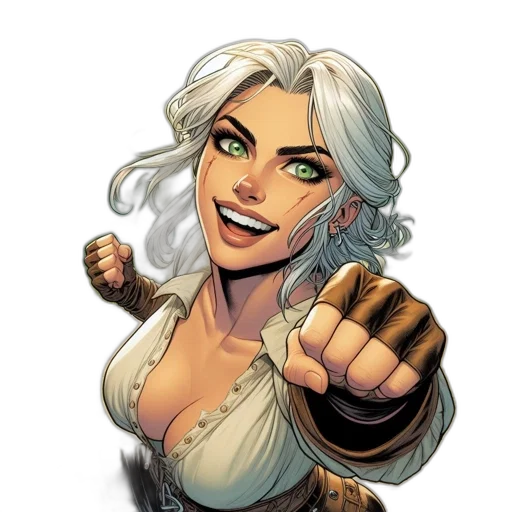 comic book art, concept art, fantasy art, cartoon transparent PNG cut-out