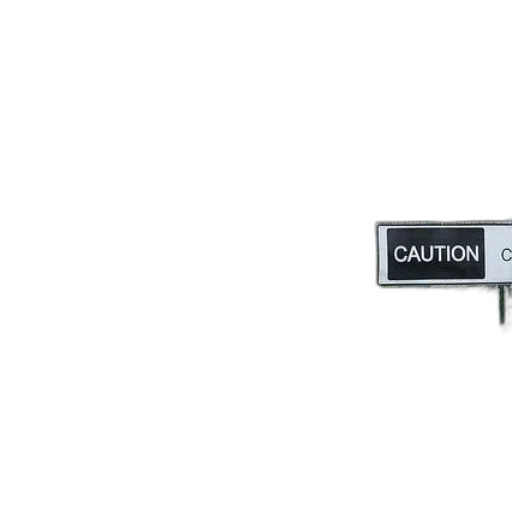 caution, sign, placed, front transparent PNG cut-out