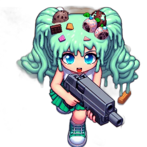 weapon, robot, staff, creature transparent PNG cut-out