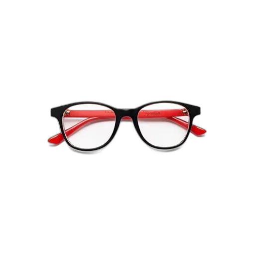 red, pair, black, glasses transparent PNG cut-out