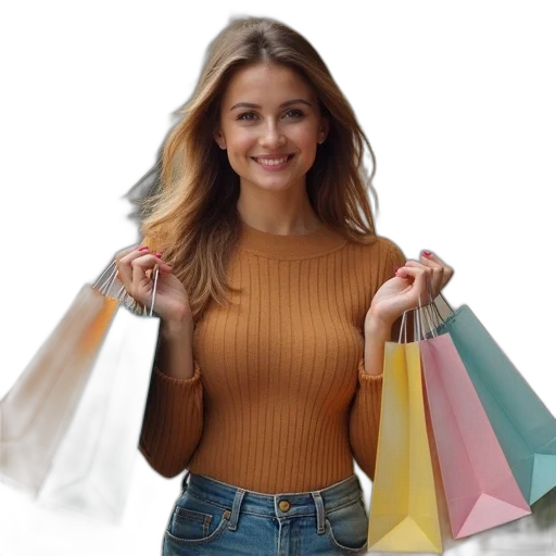jewelry, photorealistic, woman, shopping transparent PNG cut-out