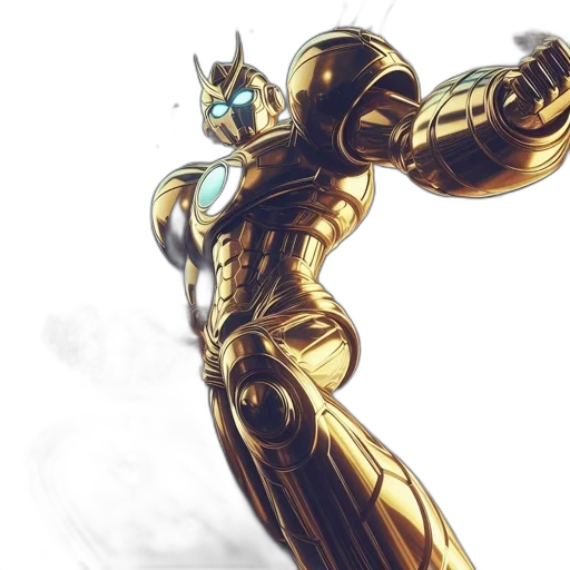 robot, weapon, concept art, 3d render transparent PNG cut-out