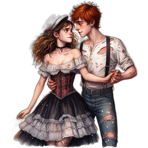 dress, fantasy art, watercolor, concept art transparent PNG cut-out
