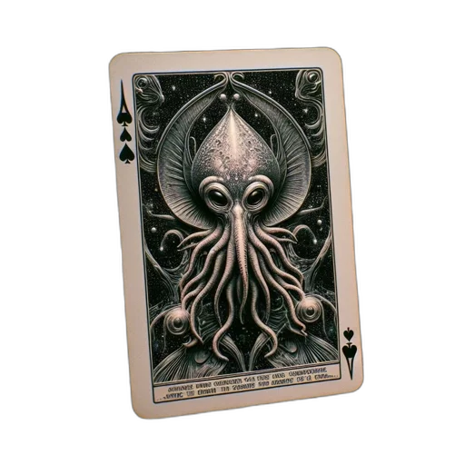 creature, ace, spades, playing transparent PNG cut-out