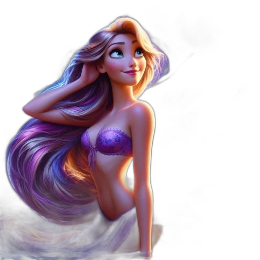 dress, hair, fantasy art, concept art transparent PNG cut-out