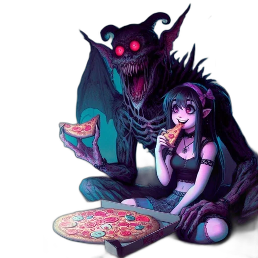 food, dragon, creature, concept art transparent PNG cut-out