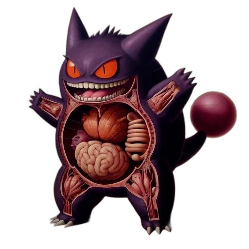 creature, concept art, pixel art, 3d render transparent PNG cut-out