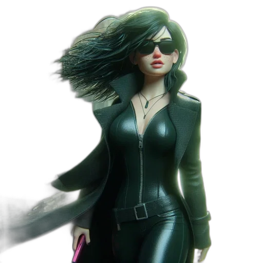 jacket, concept art, comic book art, 3d render transparent PNG cut-out