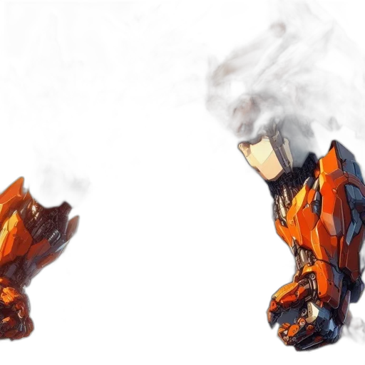 robot, mask, weapon, dragon transparent PNG cut-out
