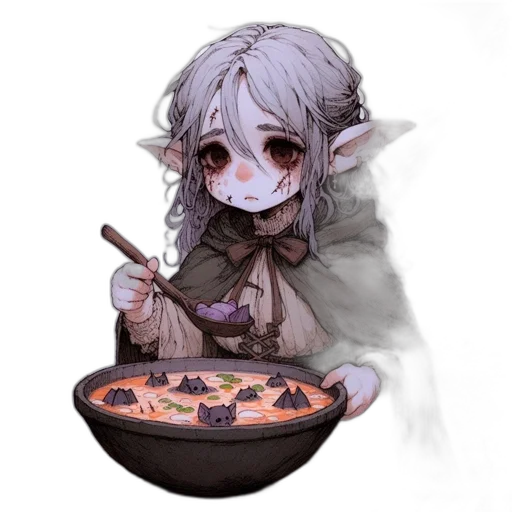 food, creature, staff, mask transparent PNG cut-out