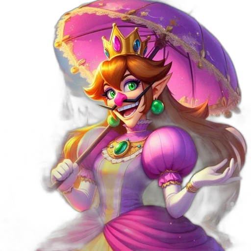 crown, dress, staff, mask transparent PNG cut-out