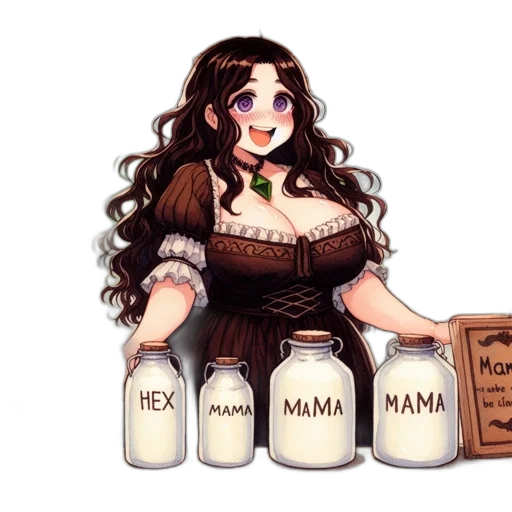 bottle, dress, pixel art, fantasy art transparent PNG cut-out