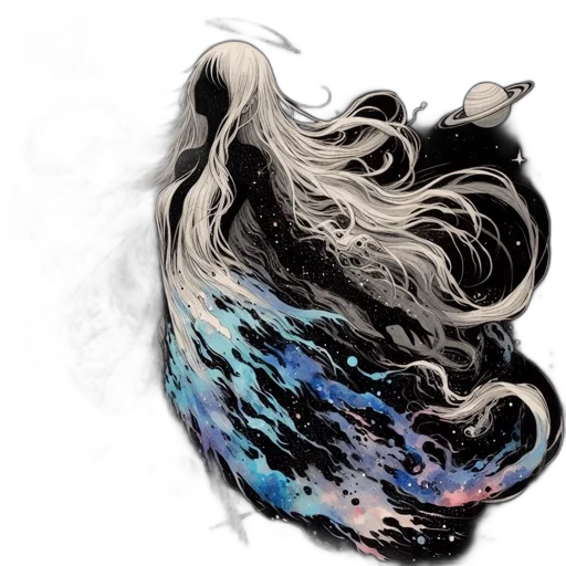 hair, dragon, mask, creature transparent PNG cut-out