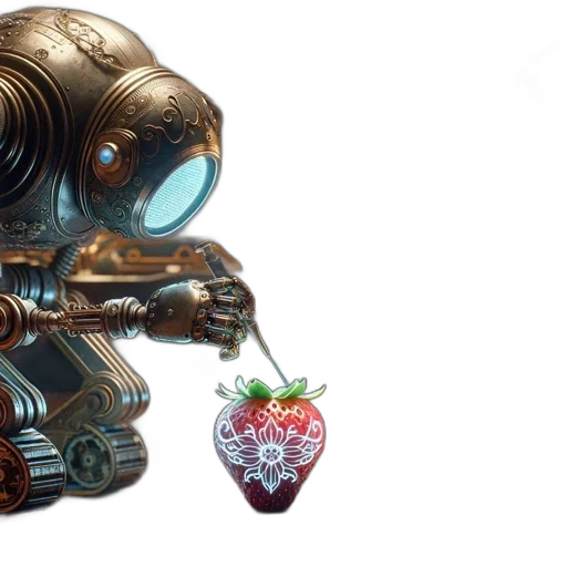 robot, food, concept art, cyberpunk transparent PNG cut-out