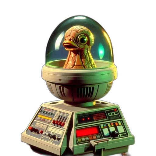 robot, concept art, 3d render, pixel art transparent PNG cut-out