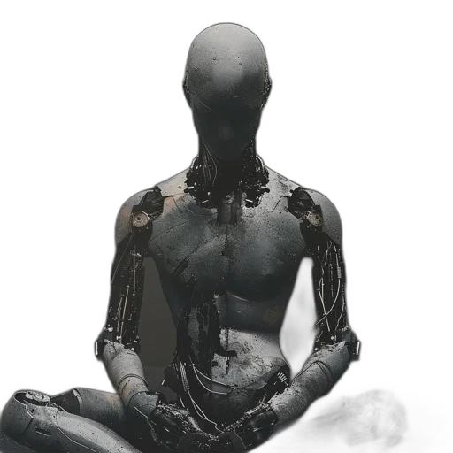 robot, mask, concept art, cyberpunk transparent PNG cut-out