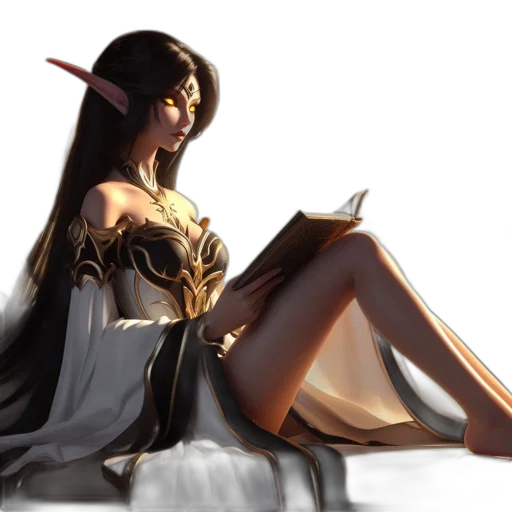 dress, dragon, staff, sword transparent PNG cut-out