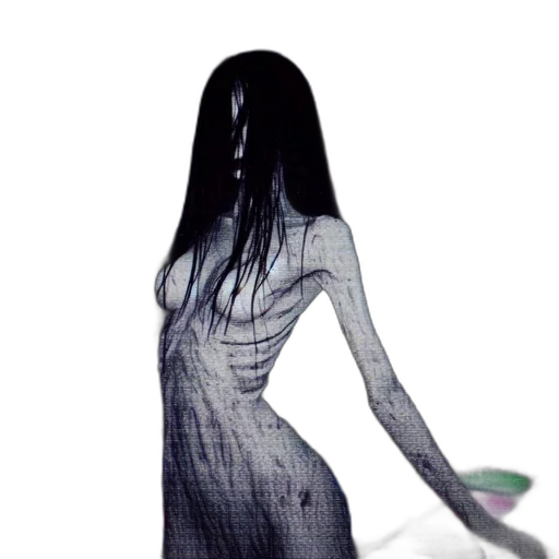 dress, hair, creature, staff transparent PNG cut-out