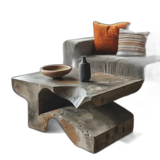furniture, 3d render, earth tones, monochrome transparent PNG cut-out