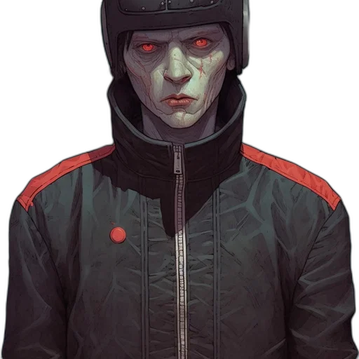 jacket, face, mask, robot transparent PNG cut-out