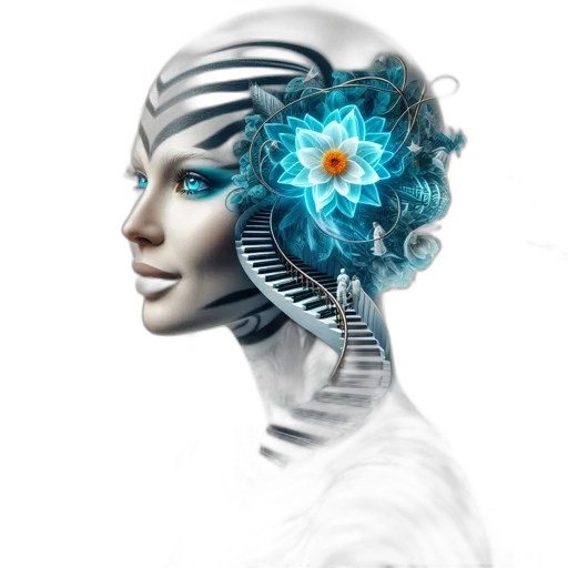robot, face, cyberpunk, concept art transparent PNG cut-out