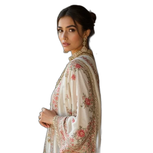 dress, jacket, jewelry, staff transparent PNG cut-out