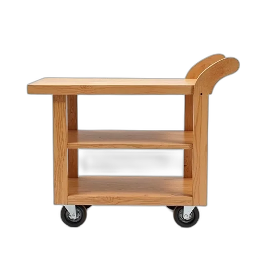 furniture, 3d render, wooden, cart transparent PNG cut-out
