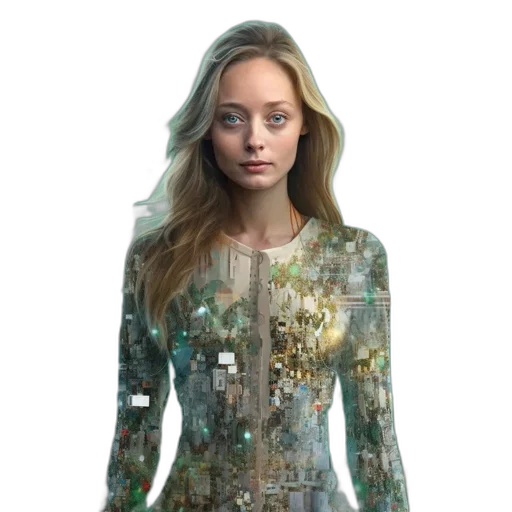 dress, robot, jacket, jewelry transparent PNG cut-out