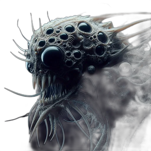 creature, mask, hair, robot transparent PNG cut-out