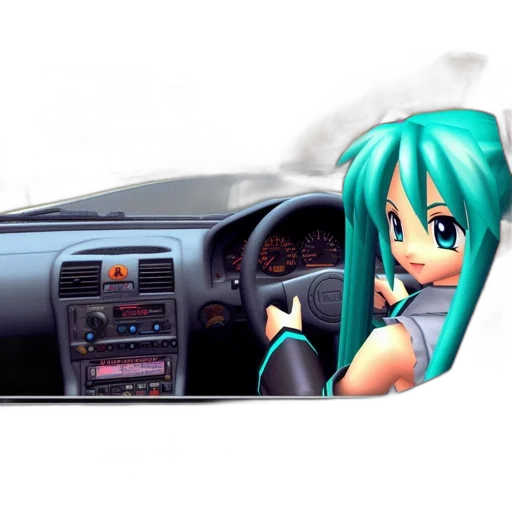 car, weapon, robot, vaporwave transparent PNG cut-out