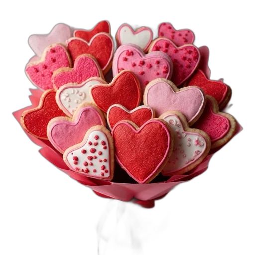 jewelry, 3d render, valentine, cookie transparent PNG cut-out