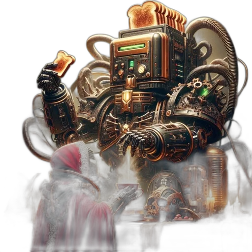 robot, weapon, concept art, cyberpunk transparent PNG cut-out