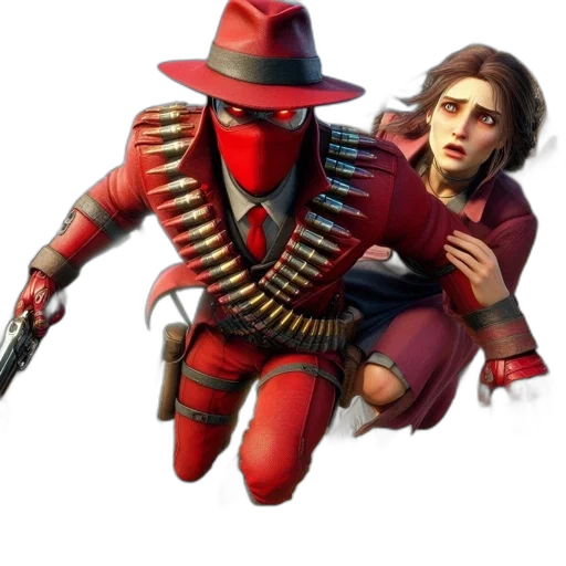 weapon, jacket, robot, hat transparent PNG cut-out