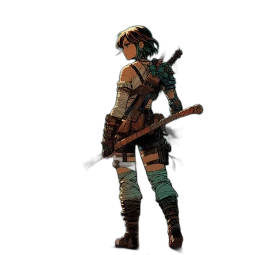 weapon, staff, sword, concept art transparent PNG cut-out