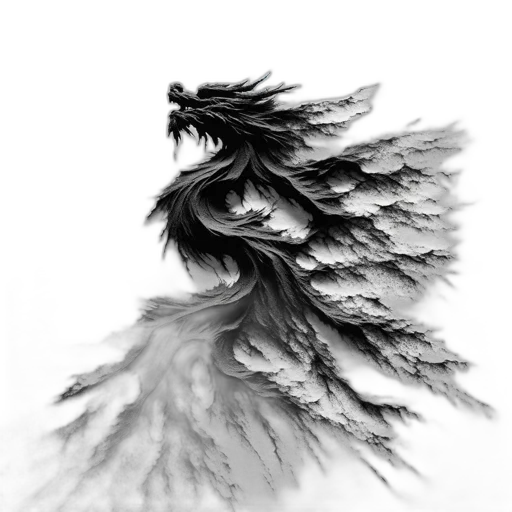dragon, hair, dress, creature transparent PNG cut-out