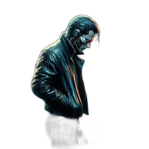 jacket, mask, face, robot transparent PNG cut-out