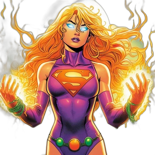 comic book art, concept art, superwoman, purple transparent PNG cut-out