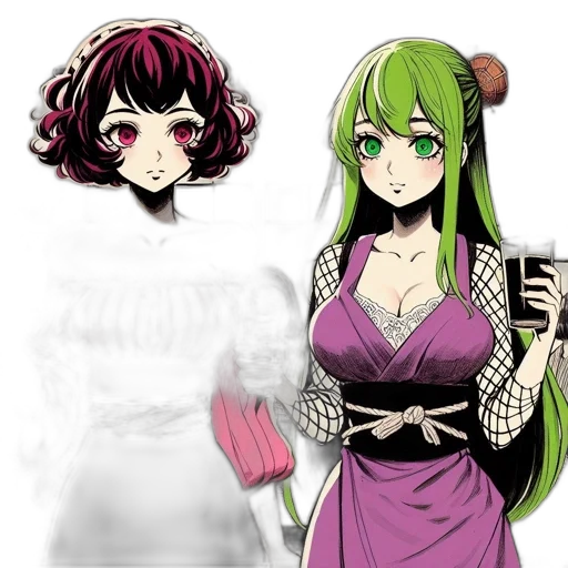 dress, concept art, anime, pixel art transparent PNG cut-out