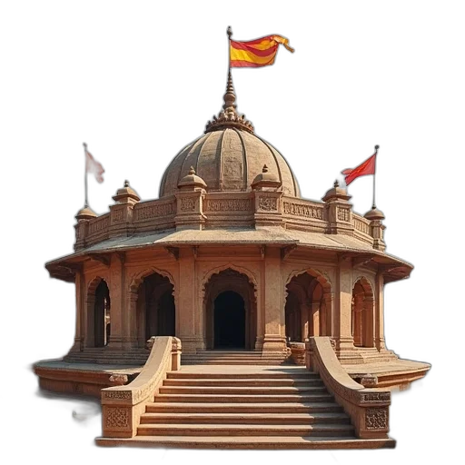building, 3d render, round, mahadeva transparent PNG cut-out
