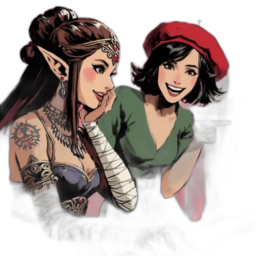 concept art, comic book art, fantasy art, pixel art transparent PNG cut-out