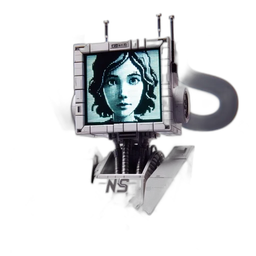 robot, jewelry, face, staff transparent PNG cut-out