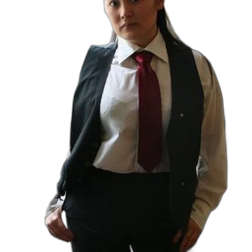 staff, jacket, dress, face transparent PNG cut-out