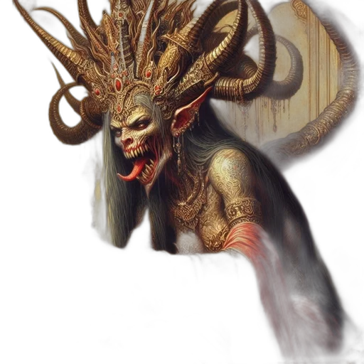 mask, creature, dragon, staff transparent PNG cut-out