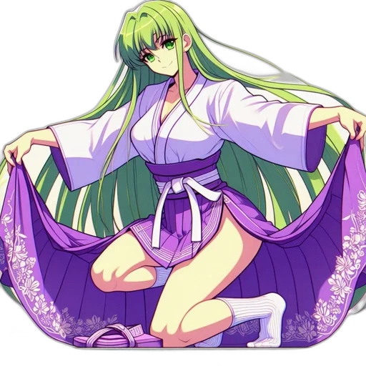 dress, dragon, jacket, staff transparent PNG cut-out