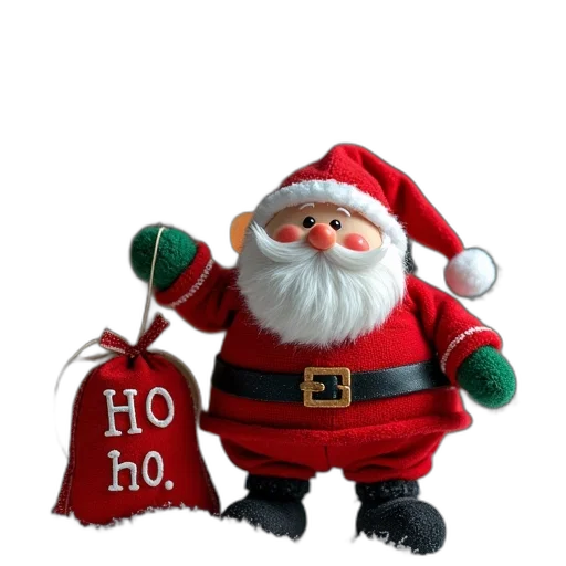 word, small, christmas, santa transparent PNG cut-out
