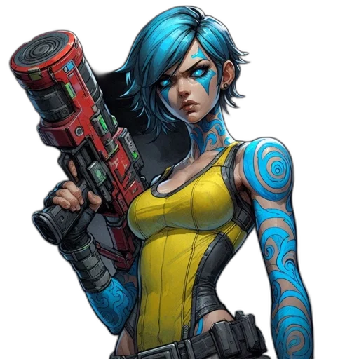 weapon, staff, concept art, cyberpunk transparent PNG cut-out